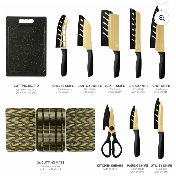 20pc Cutlery Set with Cutting Board and 3 Mats - Picture 2 of 3